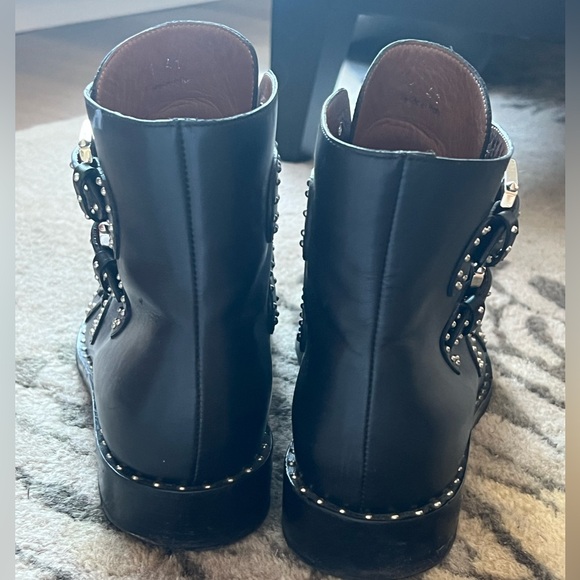Givency Black Leather Buckle Moto Boots Size 41 EUR Size 11 US - Picture 8 of 10